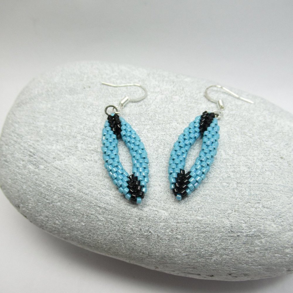 Peyote stitched earrings